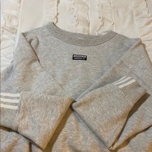 Adidas light grey sweatshirt